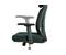 Кресло офисное Calviano Fabio для персонала, обивка из ткани (черная) и сетка (черная)