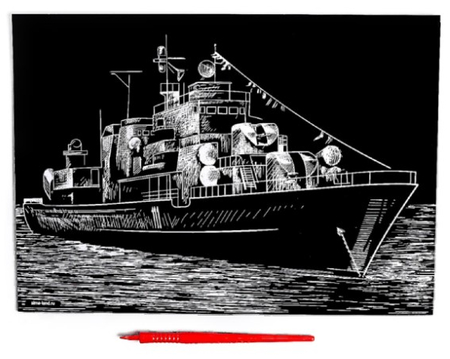 Набор для творчества «Гравюра» Sima-Land, А4, «Корабль в море», с металлическим эффектом (серебро) Набор для творчества «Гравюра» Sima-Land, А4, «Корабль в море», с металлическим эффектом (серебро)
