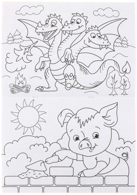 Раскраска «Мульти-Пульти», А4, 4 л., «Сказки»