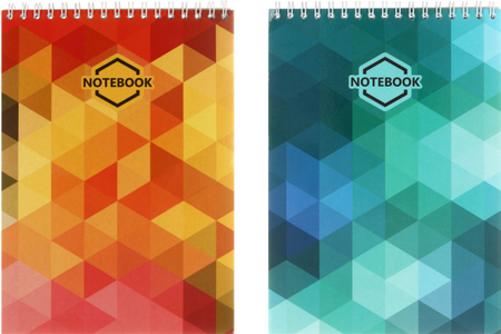 Блокнот на гребне «Яркий офис», 147*205 мм, 80 л., клетка, ассорти Блокнот на гребне «Яркий офис», 147*205 мм, 80 л., клетка, ассорти