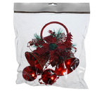 Украшение новогоднее «Зимнее волшебство. Колокольчики», 19×41 см, красное