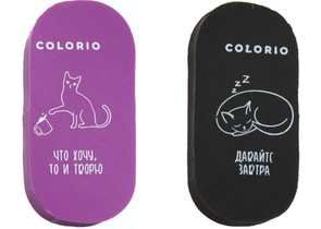 Ластик Colorio, 60×28 мм, овальный, ассорти