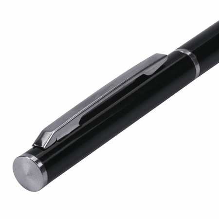 Ручка подарочная шариковая Brauberg Delicate, корпуc черный с серебристыми деталями, стержень синий