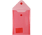 Папка-конверт пластиковая на кнопке OfficeSpace А6, толщина пластика 0,15 мм, красная