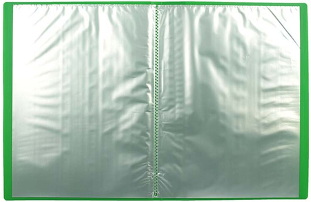 Папка пластиковая на 20 файлов Forpus, толщина пластика 0,5 мм, зеленая