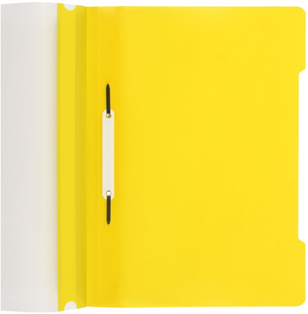 Папка-скоросшиватель пластиковая А4 Index 1200, толщина пластика 0,18 мм, желтая