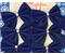 Набор украшений новогодних «Банты», 12 шт., синие (ширина 5 см)