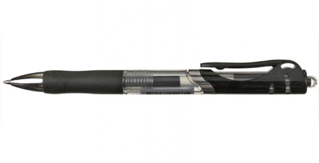 Ручка гелевая автоматическая Attache Hammer, корпус прозрачный с черным, стержень черный