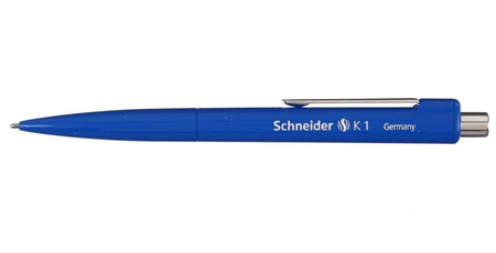Ручка шариковая автоматическая Schneider К1, корпус синий, стержень синий Ручка шариковая автоматическая Schneider К1, корпус синий, стержень синий