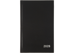 Ежедневник датированный на 2026 год BG, 135×205 мм, 168 л., черный