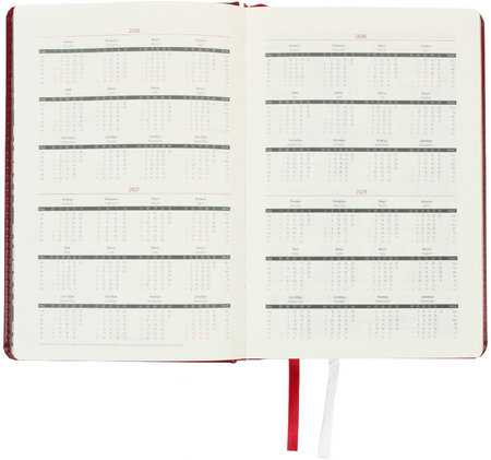 Ежедневник датированный на 2026 год Berlingo Silver Pristine, 145*215 мм, 184 л., красный Ежедневник датированный на 2026 год Berlingo Silver Pristine, 145*215 мм, 184 л., красный