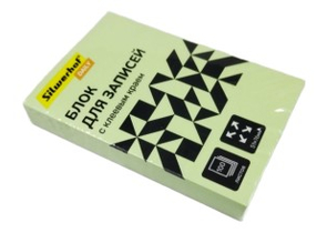 Бумага для заметок с липким краем Silwerhof Daily, 51×76 мм, 1 блок×100 л., зеленая, пастель