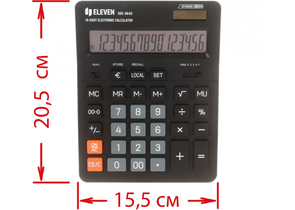 Калькулятор 16-разрядный Eleven SDC-664S, черный