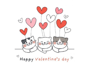 Мини-открытка в букеты «Стильная открытка», 70×70 мм, Happy Valentine's Day