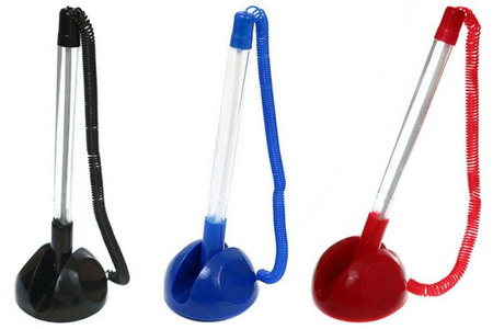 Ручка шариковая на подставке Sponsor, корпус прозрачный ассорти, стержень синий Ручка шариковая на подставке Sponsor, корпус прозрачный ассорти, стержень синий