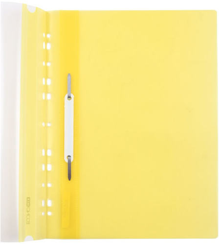 Папка-скоросшиватель пластиковая А4 Economix, толщина пластика 0,16 мм, желтая