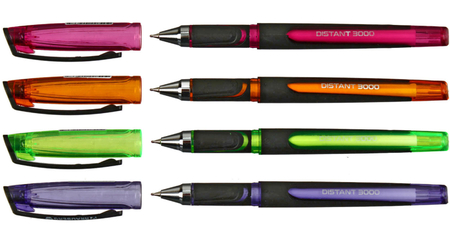 Ручка шариковая Brauberg Distant 3000, корпус ассорти, стержень синий