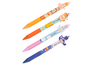 Ручка гелевая автоматическая Meshu «Пиши-Стирай» с топпером, Cool Cats, корпус ассорти, стержень синий Ручка гелевая автоматическая Meshu «Пиши-Стирай» с топпером, Cool Cats, корпус ассорти, стержень синий