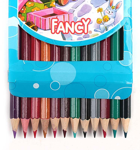 Карандаши цветные двусторонние Fancy, 24 цвета, 12 шт., длина 175 мм Карандаши цветные двусторонние Fancy, 24 цвета, 12 шт., длина 175 мм