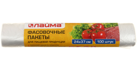 Пакеты фасовочные для пищевых продуктов Laima, 24*37 см, 8 мкм, 100 шт. Пакеты фасовочные для пищевых продуктов Laima, 24*37 см, 8 мкм, 100 шт.