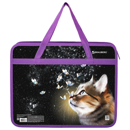 Папка для тетрадей с ручками Brauberg, 330*260*80 мм, Dream Cat