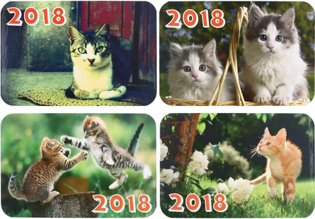 Календарь карманный на 2018 год, 6*9 см, «Котята», ассорти (цена за 1 шт.) Календарь карманный на 2018 год, 6*9 см, «Котята», ассорти (цена за 1 шт.)