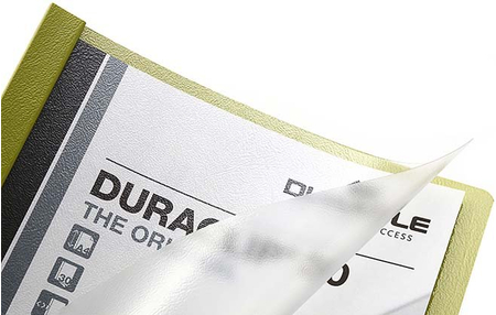 Папка пластиковая с клипом Durable Duraclip, А4, 30 л., толщина пластика 0,4 мм, зеленая