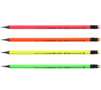 Карандаш чернографитный Berlingo Flexy Neon, твердость грифеля ТМ, с ластиком, корпус ассорти