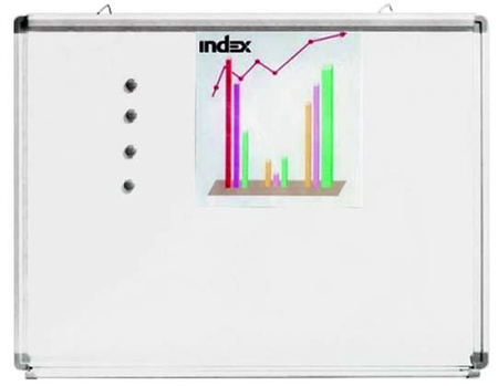 Доска магнитно-маркерная Index , 100*180 см, с полкой