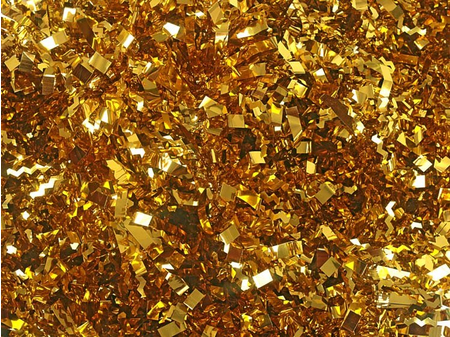 Мишура для елки, 9 см*200 см, волнистая золотистая