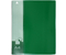 Папка пластиковая на 4-х кольцах «Бюрократ», толщина пластика 0,7 мм, зеленая