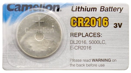 Батарейка литиевая дисковая Camelion Lithium , CR2016, 3V