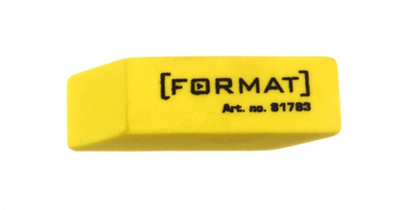 Ластик Format, 40*10*12 мм, желтый