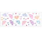 Наклейки пластиковые Sima-Land, 30×90 см, «Зонтики и сердечки»