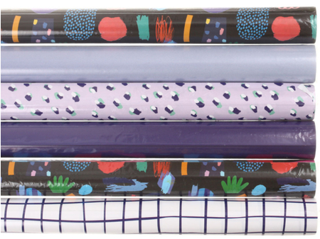 Бумага упаковочная Meshu, 70*100 см, Memphis, ассорти Бумага упаковочная Meshu, 70*100 см, Memphis, ассорти