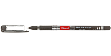 Ручка шариковая Luxor Spark Xtra Fine, корпус прозрачный, стержень черный