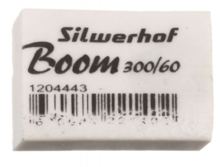 Ластик Silwerhof Boom, 31*12*8 мм, белый