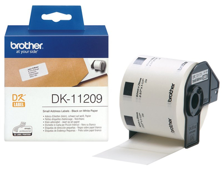 Наклейки DK11209 для принтера этикеток Brother QL-570, 29*62 мм, 800 шт. в рулоне, белые