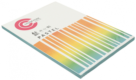 Бумага офисная цветная Color Code Pastel, А4 (210*297 мм), 80 г/м2, 100 л., голубая