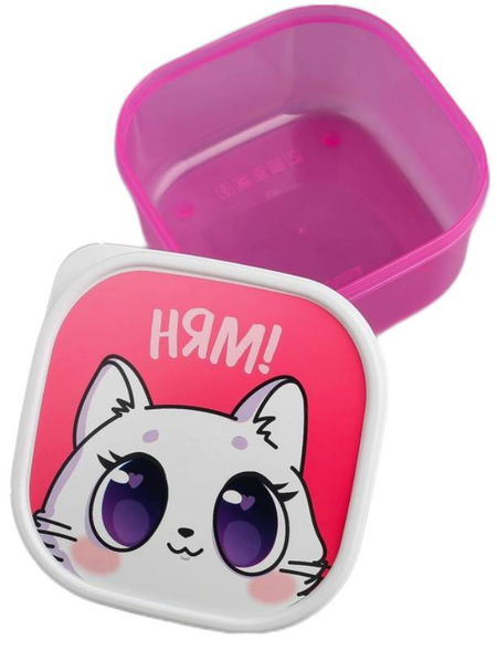 Ланч-бокс квадратный Sima Land, 0,7 л, «Котик, ням» Ланч-бокс квадратный Sima Land, 0,7 л, «Котик, ням»