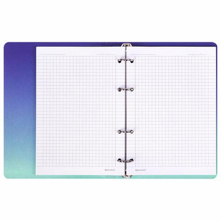 Тетрадь общая А5, 120 л. на кольцах Brauberg, 160*215 мм, клетка, Notebook Тетрадь общая А5, 120 л. на кольцах Brauberg, 160*215 мм, клетка, Notebook