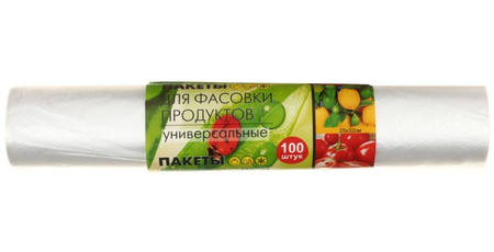 Пакеты фасовочные для пищевых продуктов «Деодекс», 25*32 см, 8 мкм, 100 шт., прозрачные