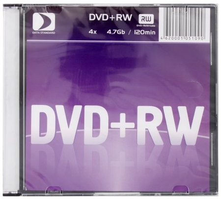 Компакт-диск DVD+RW Data Standard, 4x, Slim Case