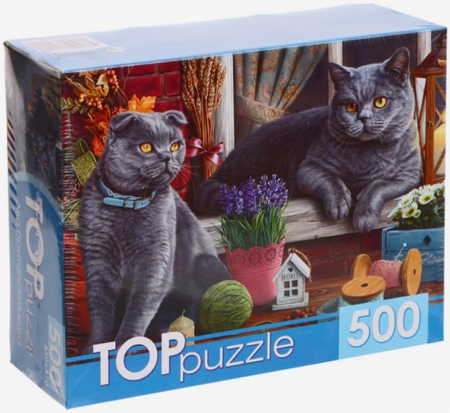 Пазлы Sima-Land, 500 элементов, «Два британских кота»