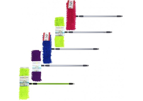 Швабра для пола с насадкой «Синель», ширина насадки 41×12 см, длина рукоятки 120 см, ассорти