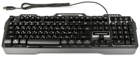 Клавиатура Nakatomi Gaming KG-35U мультимедийная игровая, USB, проводная, черная Клавиатура Nakatomi Gaming KG-35U мультимедийная игровая, USB, проводная, черная