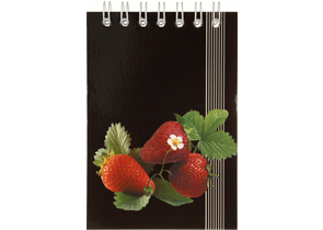 Блокнот на гребне А7, 70×100 мм, 48 л., клетка, «Клубника» Блокнот на гребне А7, 70×100 мм, 48 л., клетка, «Клубника»