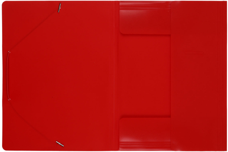 Папка пластиковая на резинке Buro , толщина пластика 0,5 мм, красная