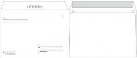 Конверт почтовый 229*324 мм (С4), силикон, с подсказкой «Кому-куда»
