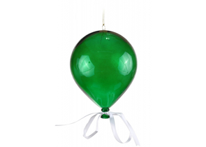 Шар елочный ErichKrause «Воздушный шар» (пластик), диаметр 20 см, зеленый